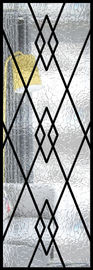 Il vetro decorativo del ferro battuto per l'agone della porta ha riempito la dimensione a 22*64 pollici a forma di